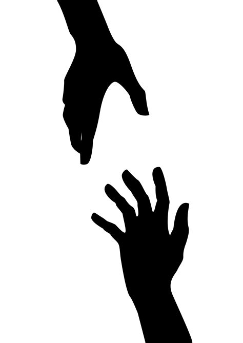 Reaching Hands Silhouette at GetDrawings | Free download