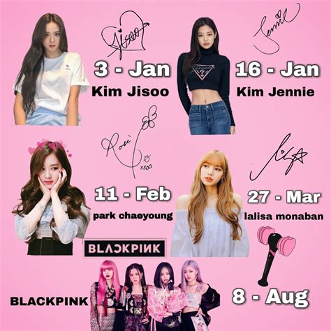 Bdays of Blackpink members!🖤💗 | Feliz cumpleaños en coreano, Estrellas de disney channel ...