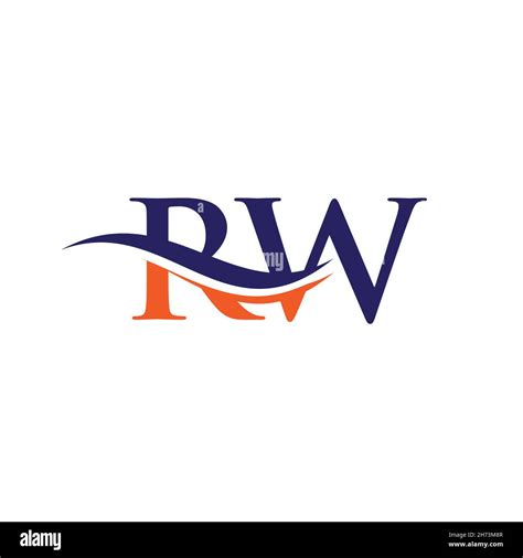 RW Logo design vector. Swoosh letter RW logo design Stock Vector Image & Art - Alamy