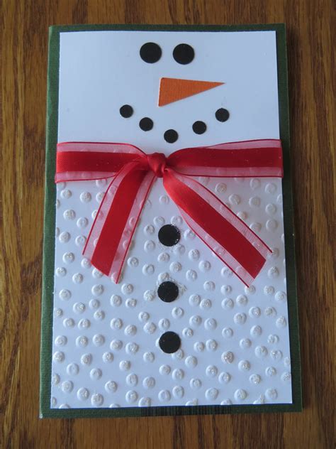 Homemade Snowman Christmas Cards