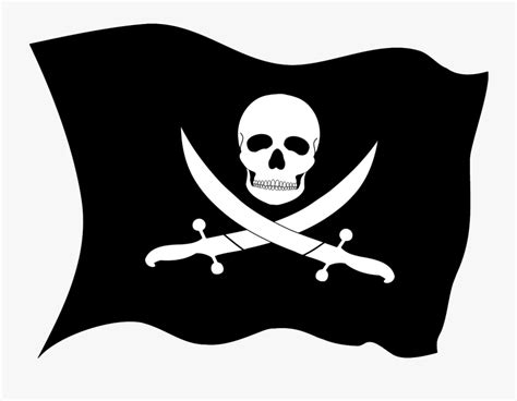 Jolly Roger Piracy Flag Clip Art - Transparent Background Pirate Flag Png , Free Transparent ...