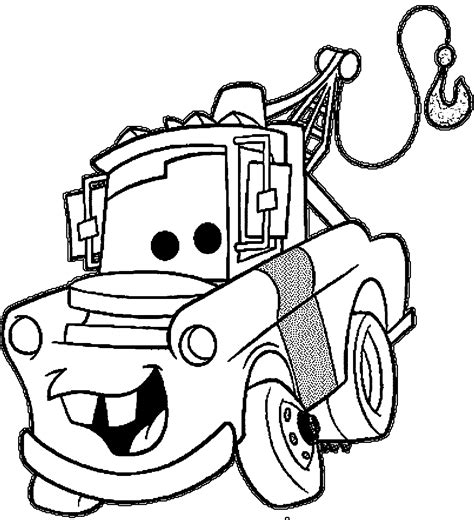 Mater Cars Coloring Pages Disney Printable Tow Mcqueen Bliksem Tekenen ...