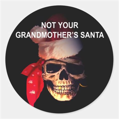 Pirate Santa Sticker | Zazzle