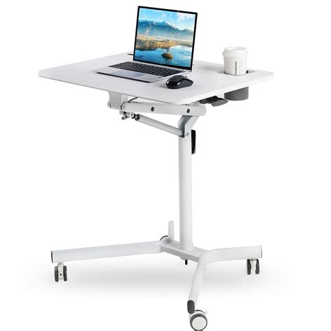 Buy Mobile Sit Stand Desk - Height Adjustable Standing Laptop Desk Cart Rolling Couch Table on ...