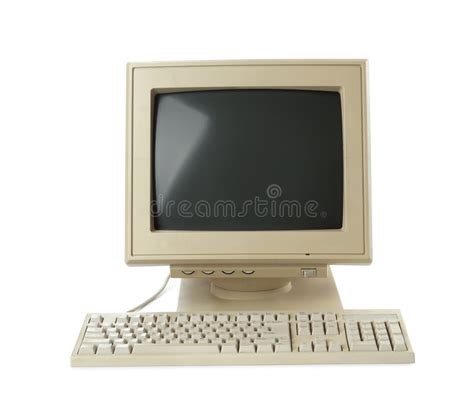 Computer Monitor and Laptop with Blank Screens on White Background ...