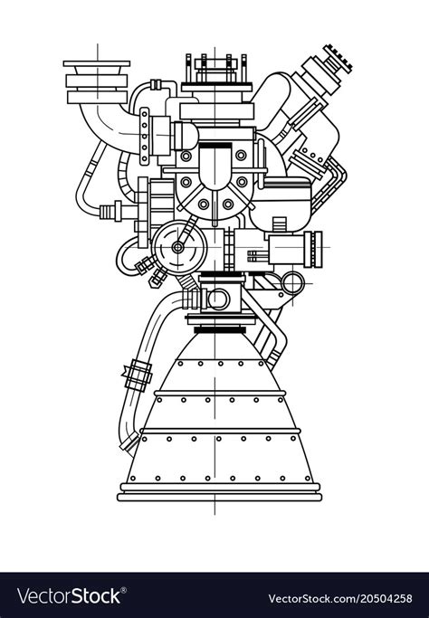 Rocket engine design it can be used Royalty Free Vector