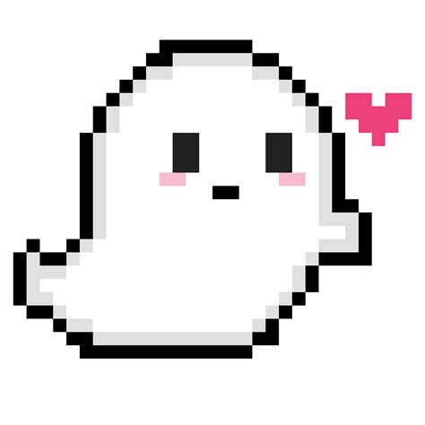 Ghost Emoji Pixel Art