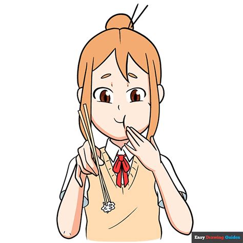 How to Draw an Anime Girl Eating - Easy Step by Step Tutorial