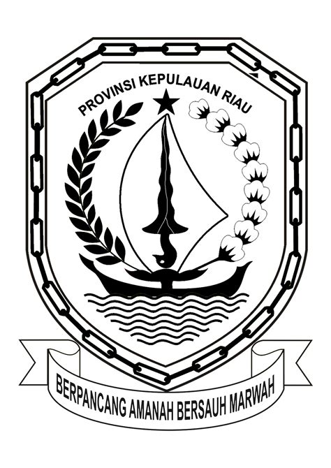 Bang Dolfi Punya Blog: Logo/Lambang Provinsi Kepulauan Riau Hitam Putih