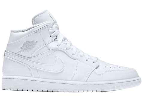 Jordan 1 Mid White/Pure Platinum - 554724-104