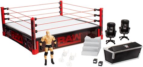 Amazon.com: WWE Elite Collection Raw Main Event Ring Playset: Toys & Games