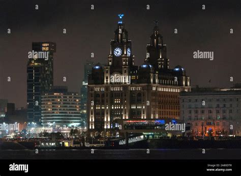 Liver building at night Stock Photo - Alamy