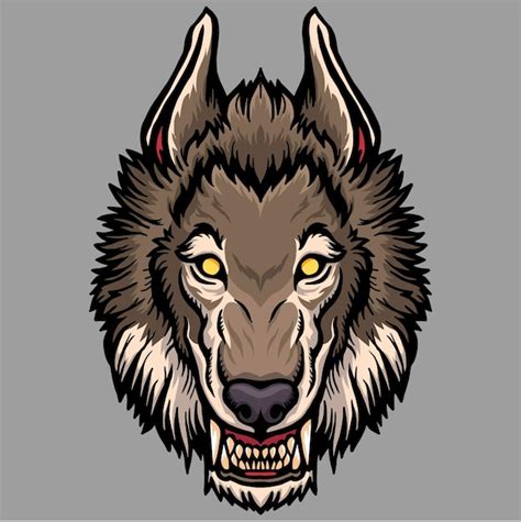 Premium Vector | An angry wolf face good for you