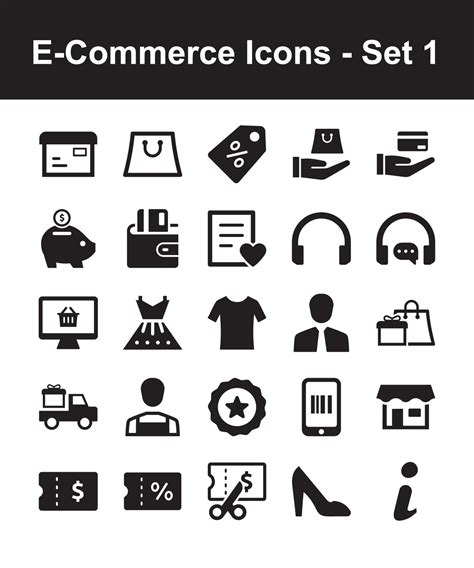 E-Commerce Icons - Set 1 23888302 Vector Art at Vecteezy