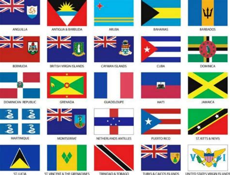 #Flags representing 25 #Caribbean nations (Click to enlarge) | Caribbean Flags | Pinterest ...