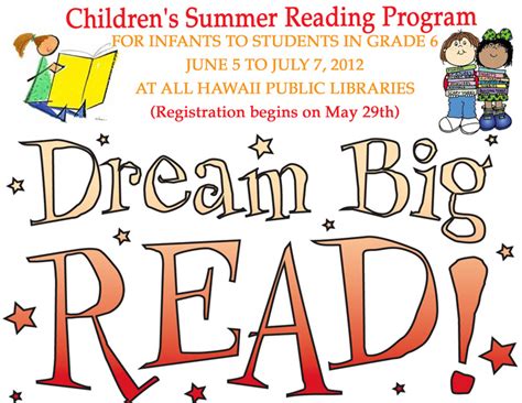 DREAM BIG READ! Summer Reading Program | Charles Reed Bishop Learning Center