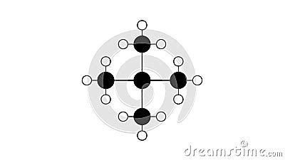 Neopentane Molecule, Structural Chemical Formula, Ball-and-stick Model, Isolated Image Alkane ...