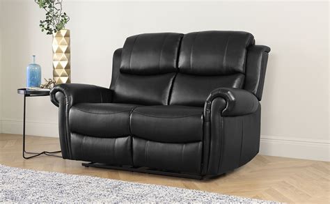 Hadlow Black Leather 2 Seater Recliner Sofa Only £499.99 ...