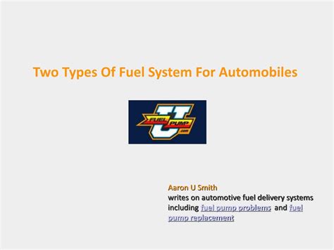 Two Types Of Fuel System For Automobiles by aaronusmith - Issuu