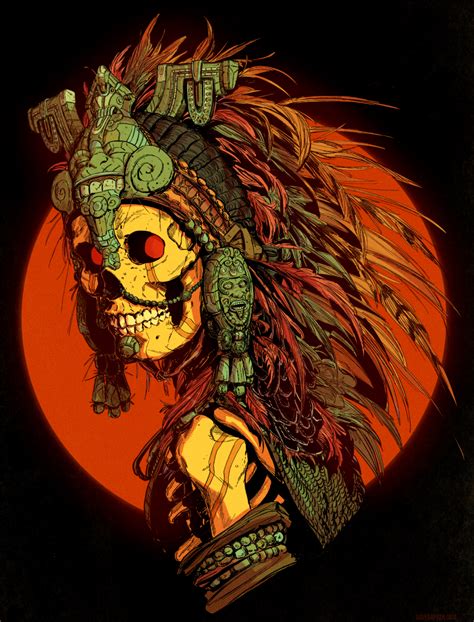 Aztec Skeleton by DaveRapoza on DeviantArt