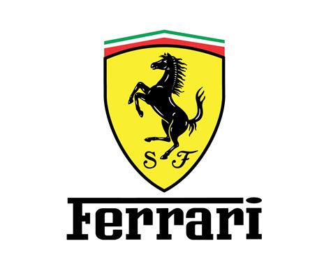 Ferrari Logo Brand Car Symbol With Name Design Italian Automobile ...