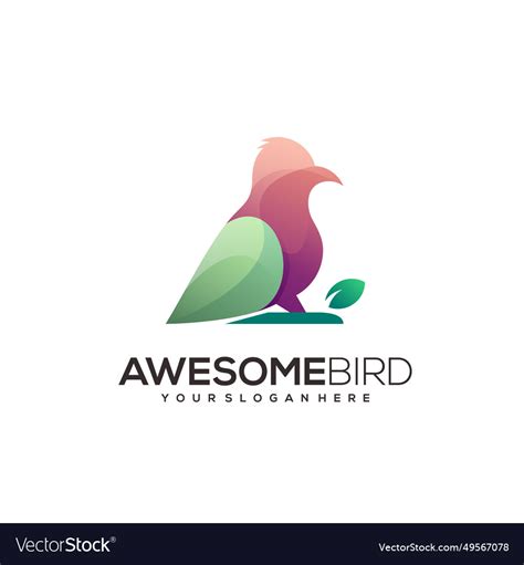 Logo abstract bird colorful Royalty Free Vector Image