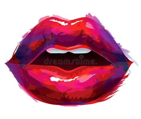 Lips stock vector. Illustration of tongue, mouth, girl - 3657532