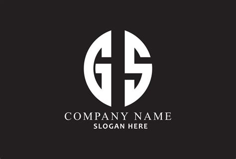 Premium Vector | A black and white logo with the letters gs on a black ...