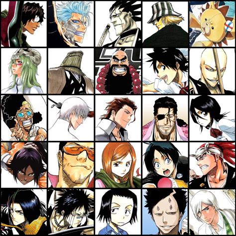 My Top 25 Favourite Bleach Characters (from left to right) : r/bleach