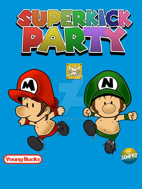 Superkick Party w/ The Young Bucks by sentryJ on DeviantArt