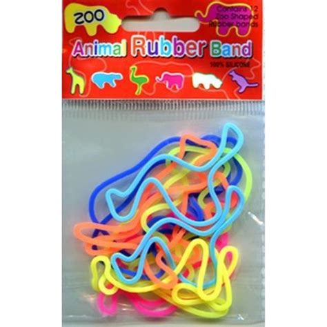 shaped rubber bands - shaped rubber bands - 24 packages of 12 - assorted shapes - 288 total ...