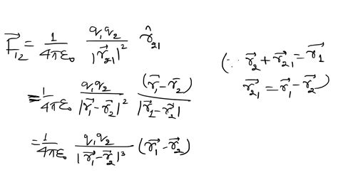 Coulomb's law in vector form