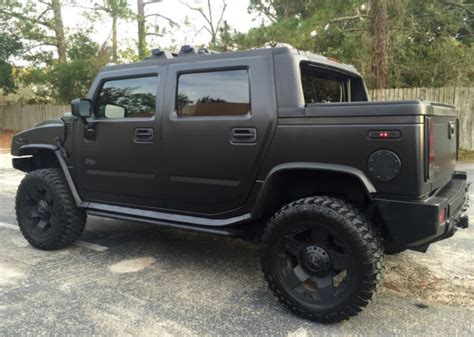 CUSTOM HUMMER H2 SUT LUXURY MATTE BLACK, LOADED, SUNROOF, LEATHER ...