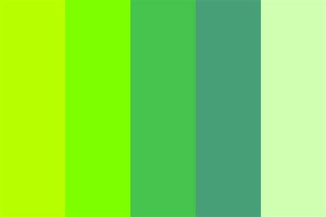 Neon green crystal Color Palette