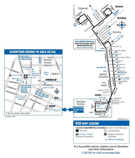 B38 bus map - Map of b38 bus (New York - USA)