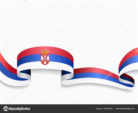 Serbian flag wavy abstract background. Vector illustration. Stock Vector Image by ©khvost #461690940