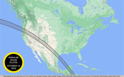 2023 Annular Solar Eclipse Map | Images and Photos finder