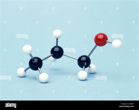 molecular model of propan-1-ol Stock Photo - Alamy