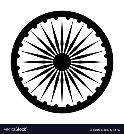 Emblem of india depicted on the flag Royalty Free Vector