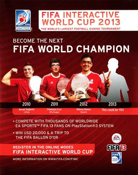 FIFA Soccer 13 (2012) box cover art - MobyGames