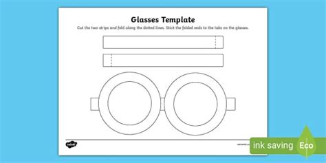 Make Your Own Glasses Template - Craft Activity - Twinkl