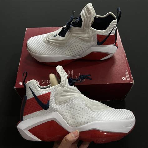 Nike LeBron Soldier 14 XIV 'USA' White Red Blue... - Depop