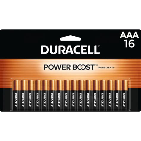 Duracell Coppertop AAA Battery with POWER BOOST™, 16 Pack Long-Lasting ...