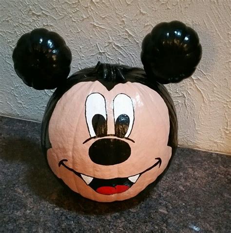 The Mickey Mouse pumpkin and mini pumpkins I painted for Brody. Halloween 2015 | Mickey mouse ...