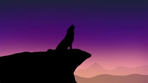 Wolf Howling Minimalist Wallpapers - Wallpaper Cave