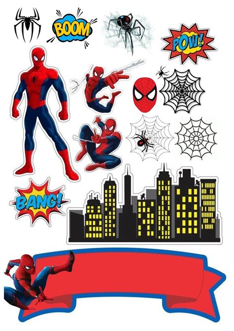 Spider-Man Marvel Superhero Spidey Edible Cupcake Toppers ABPID03179 ...