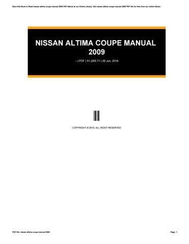 Nissan altima coupe manual 2009 by u2081 - Issuu