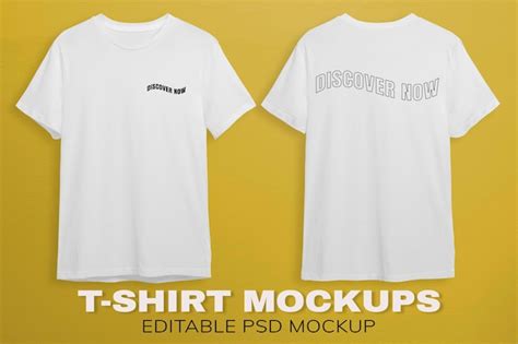 Premium PSD | White t-shirts mockup design