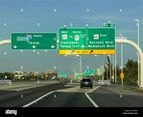 Highway Signs, Tampa, Florida Stock Photo - Alamy