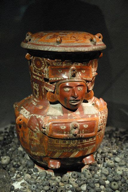 This beautiful ceramic vessel was found at the Aztec Templo Mayor in Mexico City. It was an ...